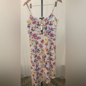 Banana Republic Tropical Floral Flutter Dress